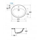 Мивка за Вграждане Над Плот 56х48см. VANITY BASINS